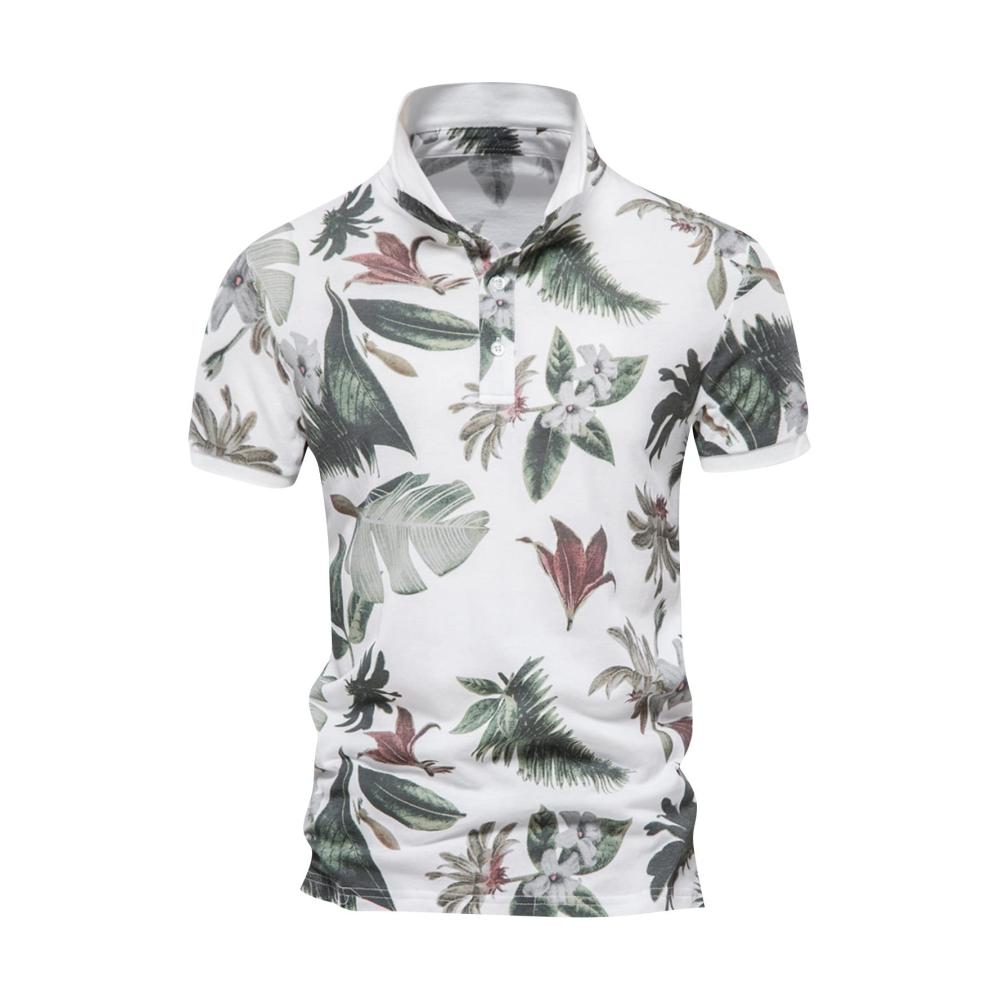 02-weiß Kurzarm Shirts Herren