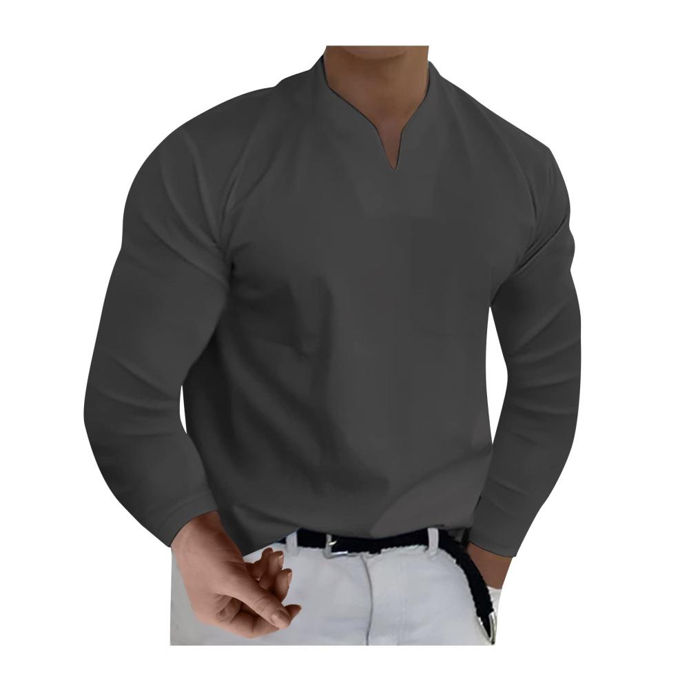 08dunkelgrau Langarmshirts für Herren
