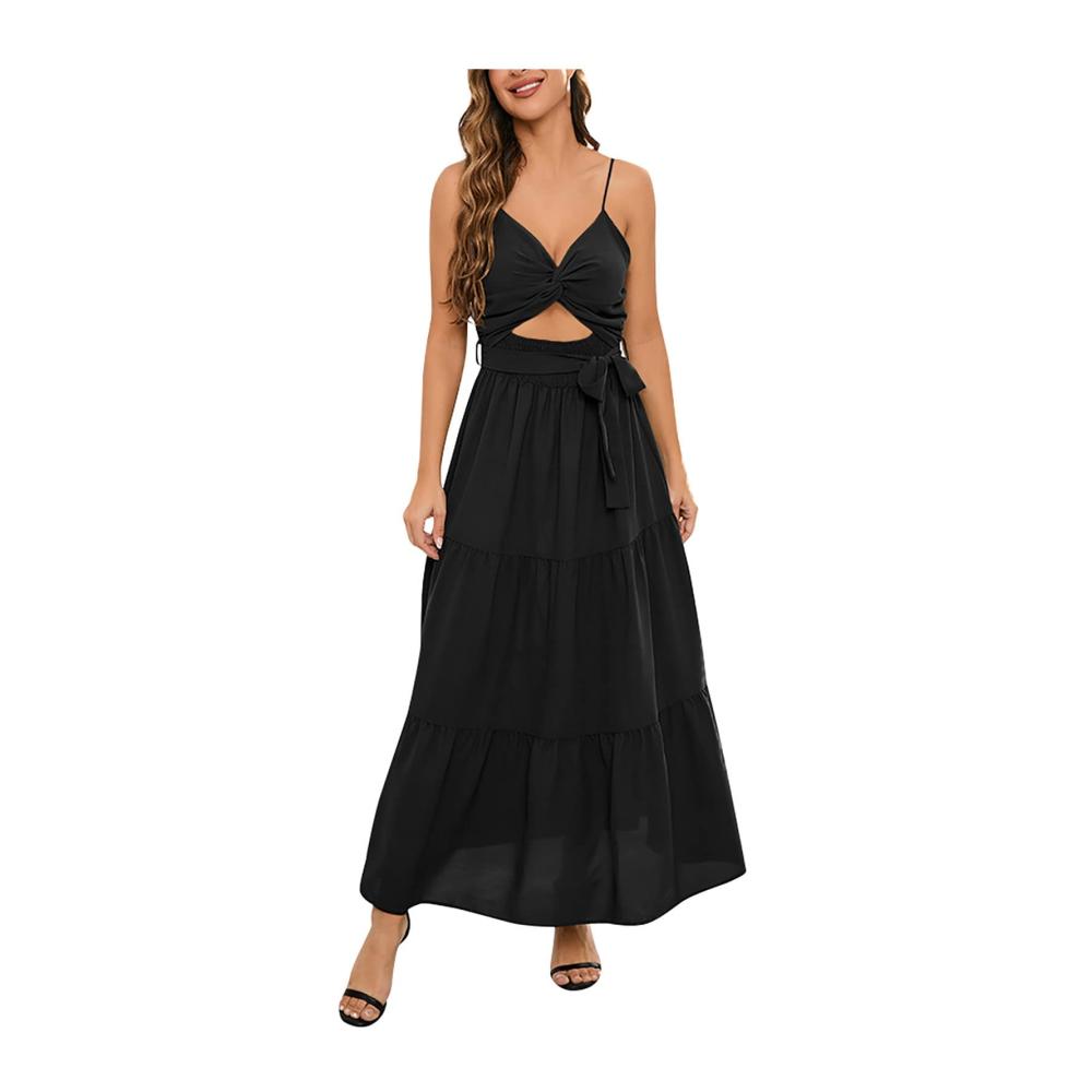 02-schwarz Damen Sommerkleider