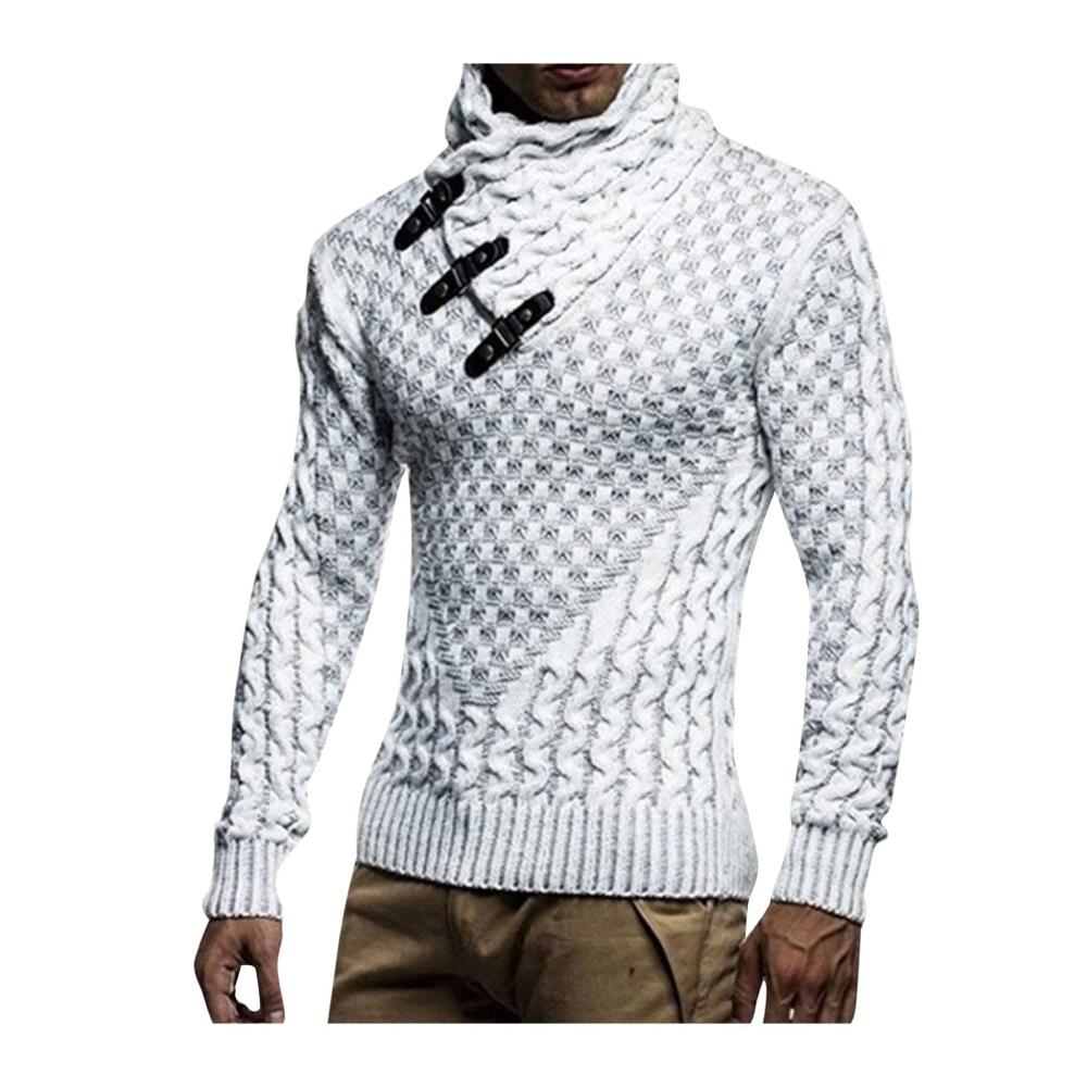 01weiß Herren Pullover Strickjacke