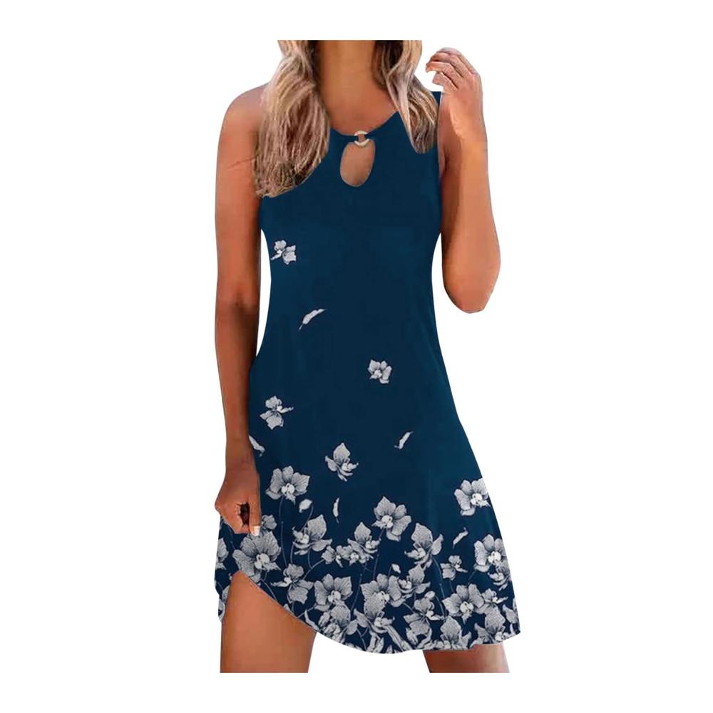 05-marine Sommerkleider Damen