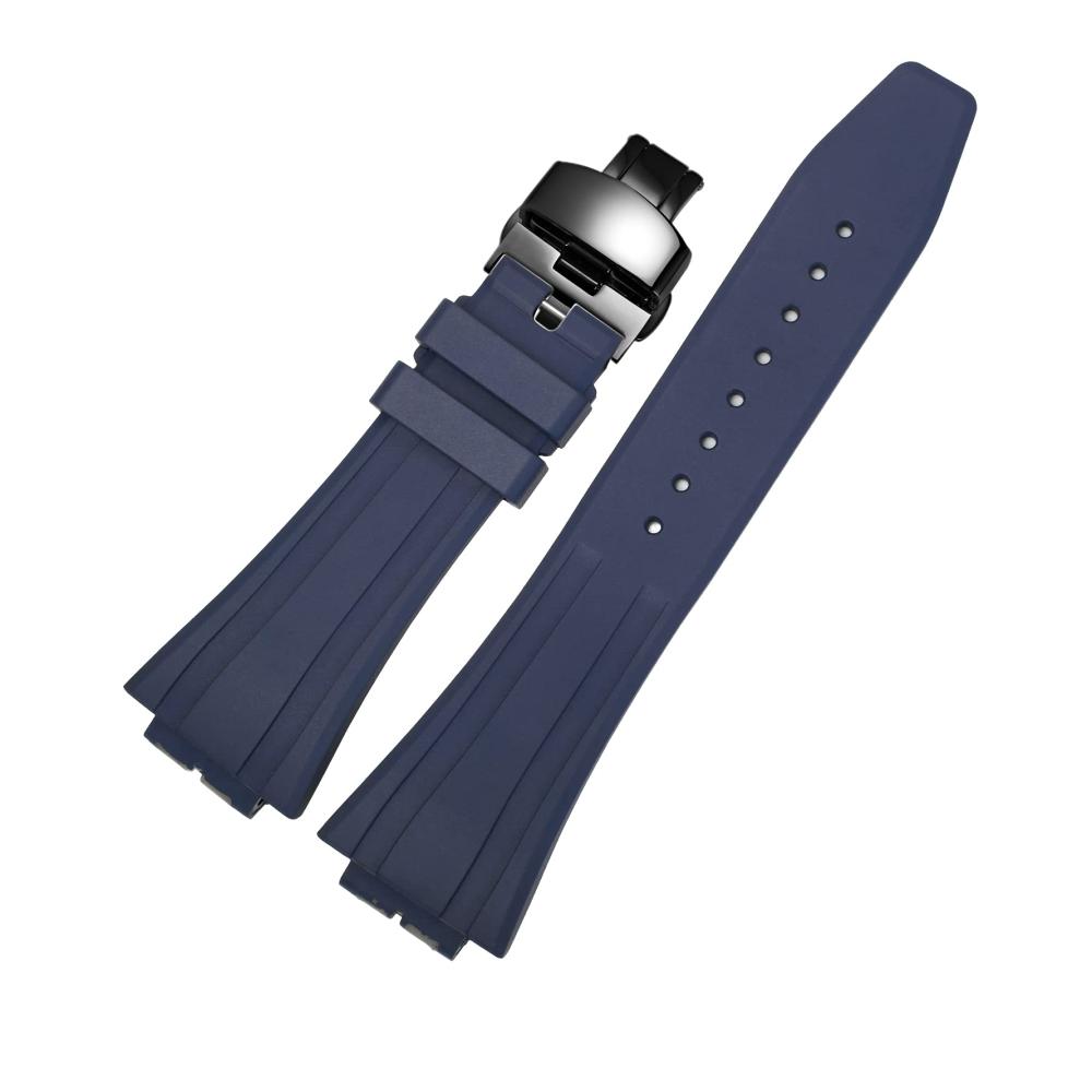 Blaues Armband schwarze Schnalle