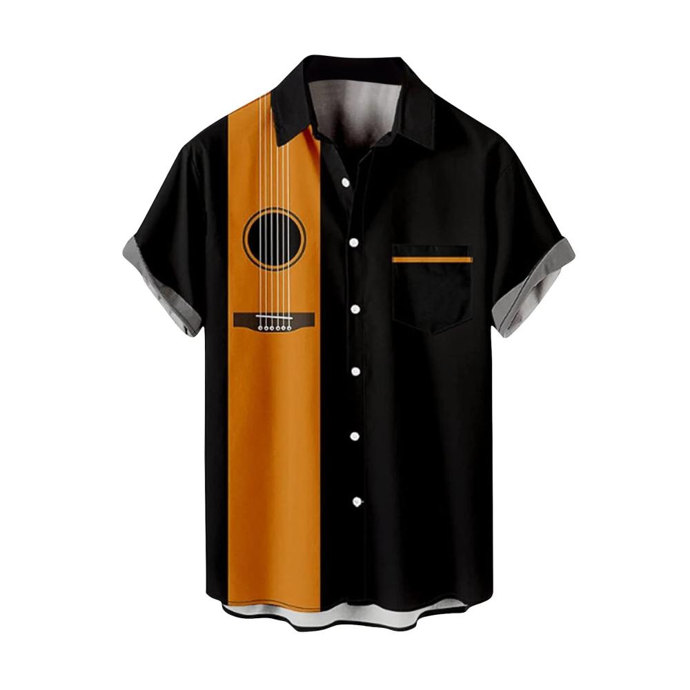 02-schwarz Kurzarm Shirts Herren
