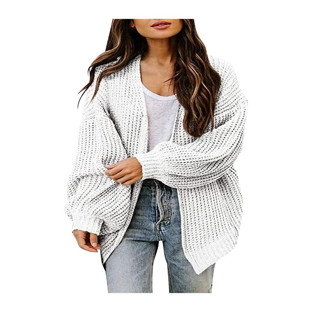 01-weiß Strickjacken für Damen