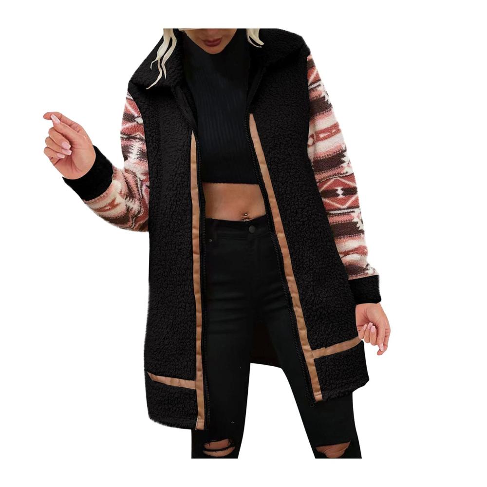 01-schwarz Winterjacken Damen