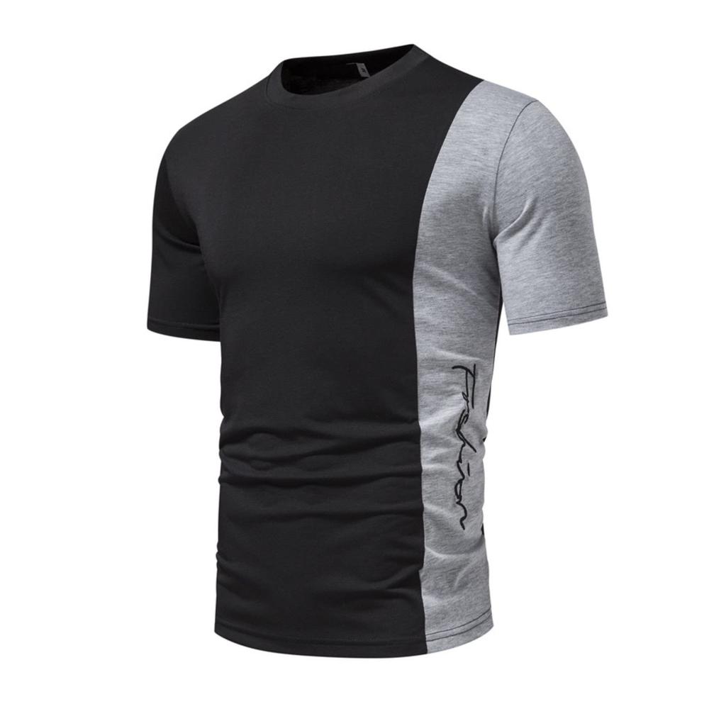 03-grau Kurzarm Shirts Herren
