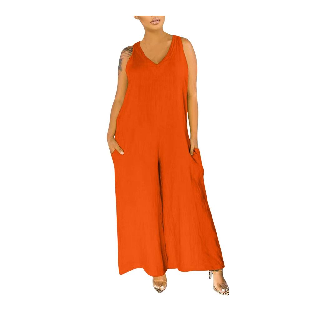 02-orange Sommerkleid Damen Lang