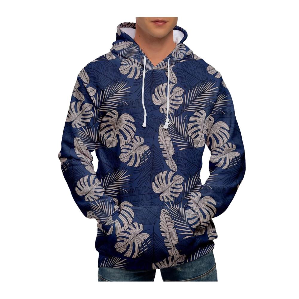 09blau Hoodie Herren Pullover Sweatshirt