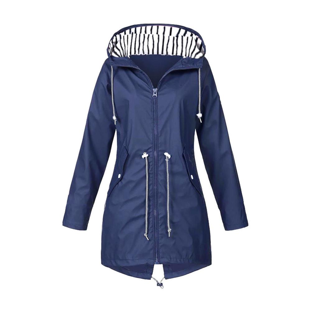 01-Marine Damen Regenjacke Wasserdicht