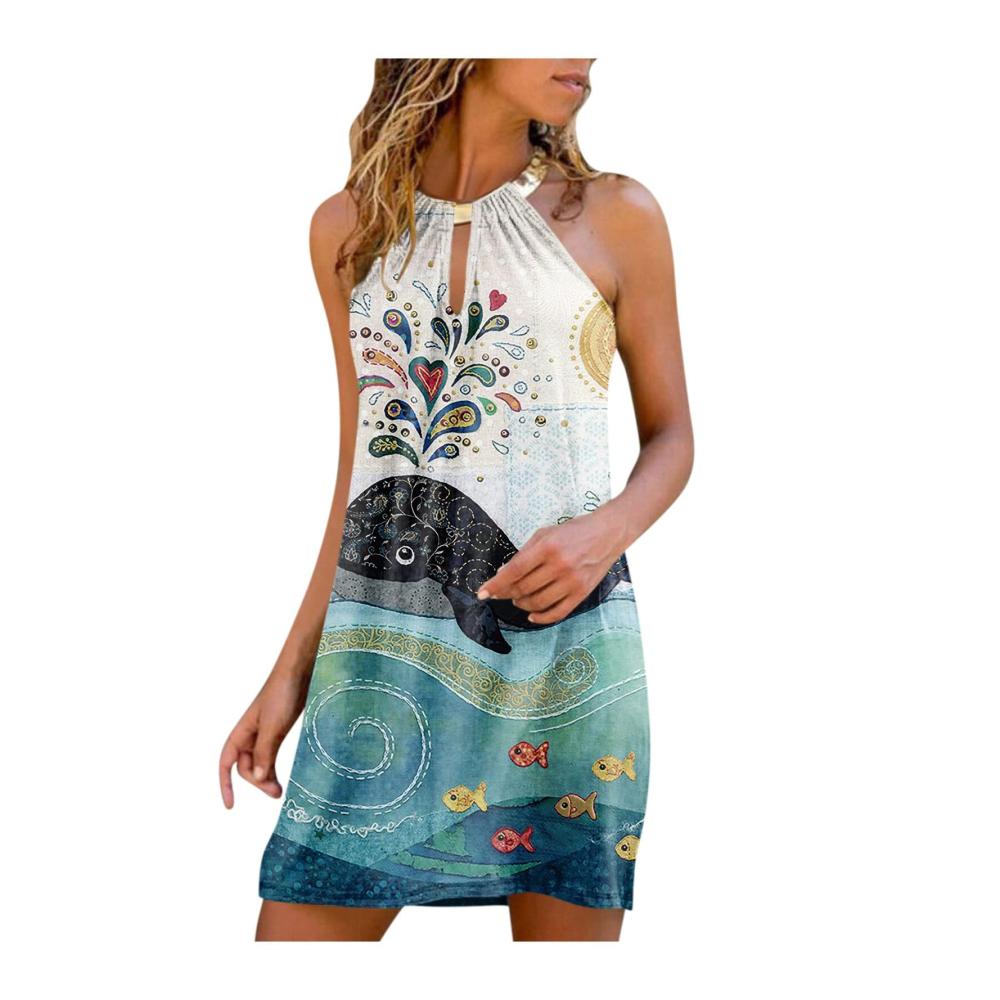 07-himmelblau Sommerkleider Damen