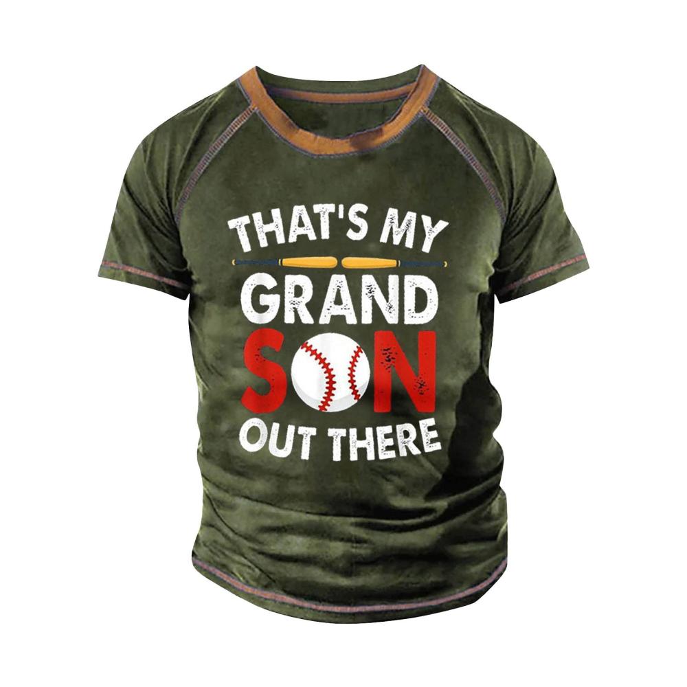 03-armeegrün Kurzarm Shirts Herren