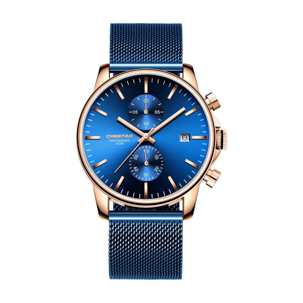 Blau/Roségold