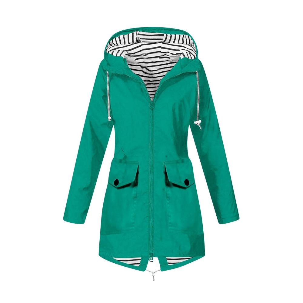 02-cyan Damen Regenjacke Wasserdicht