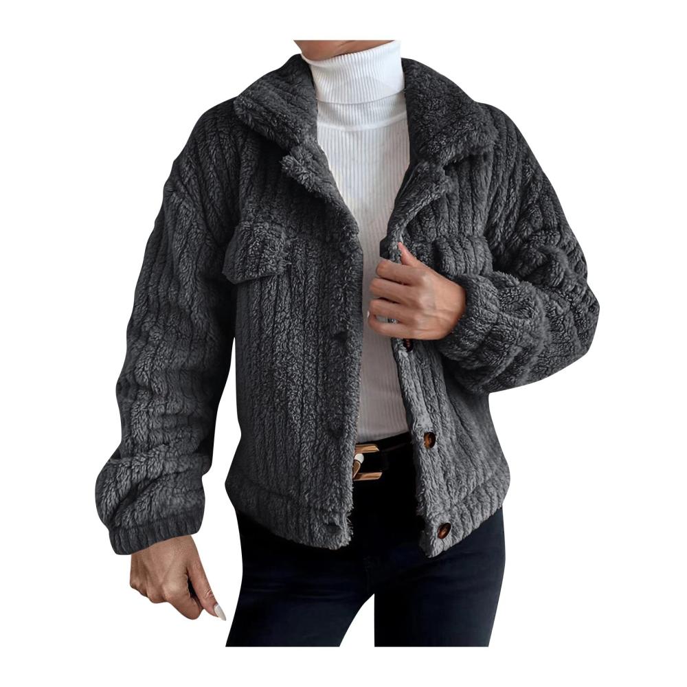 01-dunkelgrau Damen Mantel