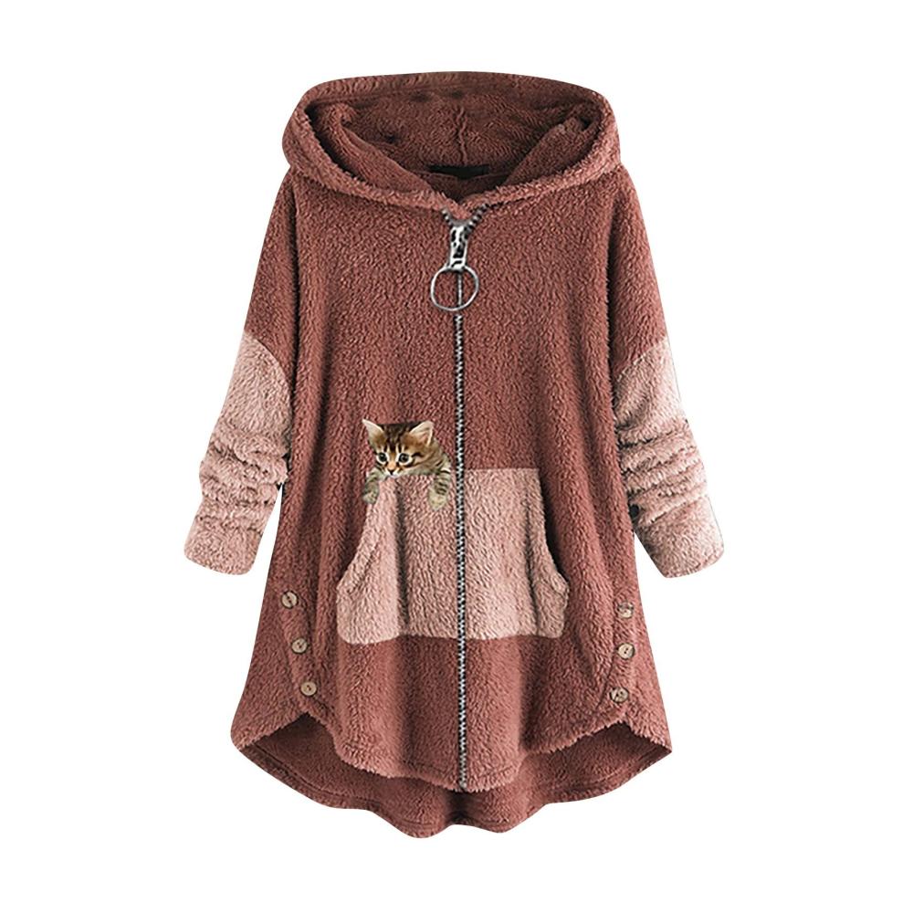 01 Rosa Kapuzenpullover Damen