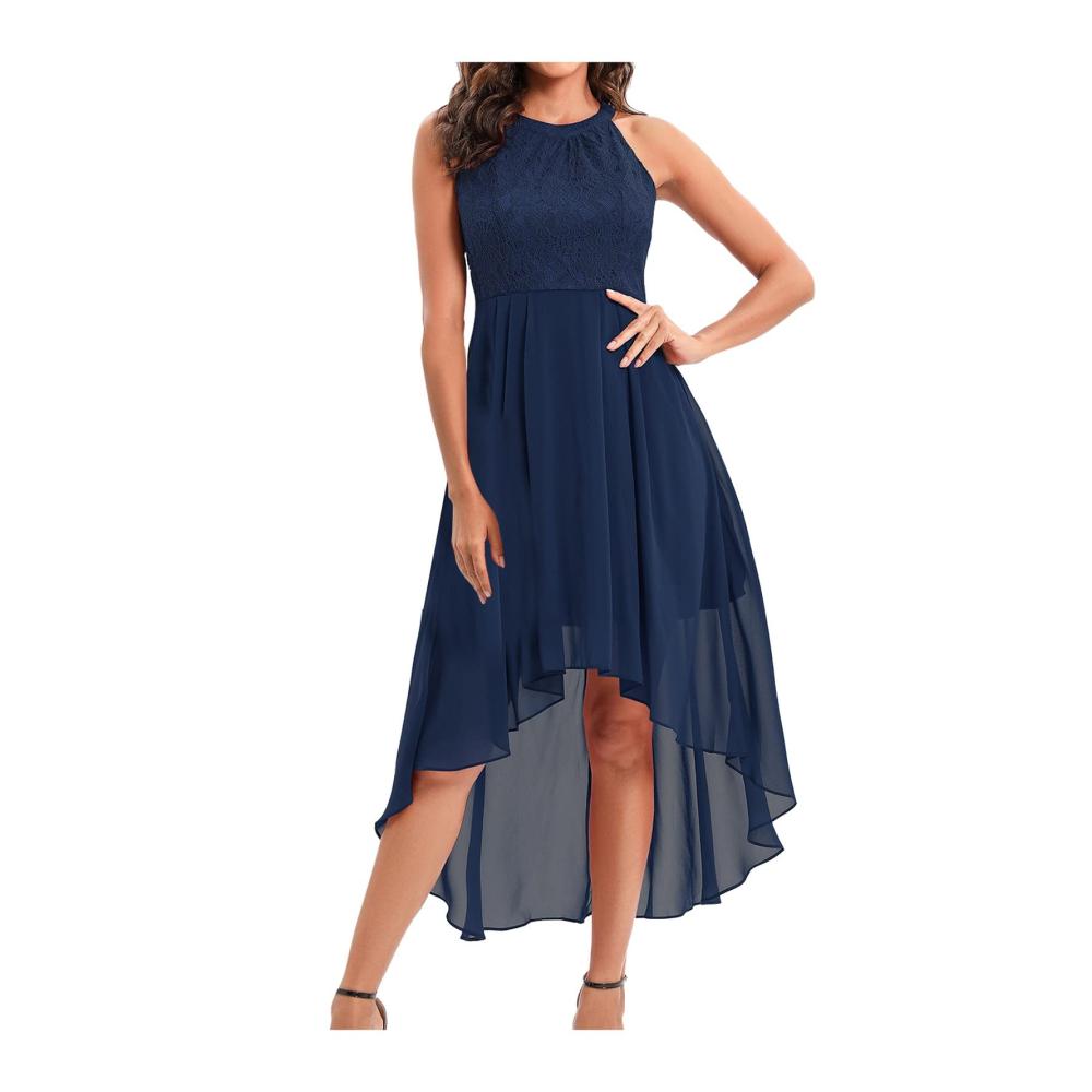 01marine Kleid Damen Partykleid Kleider