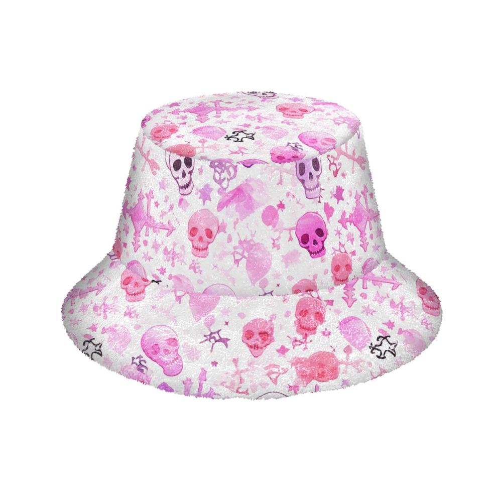 Aquarell Rosa Schädel