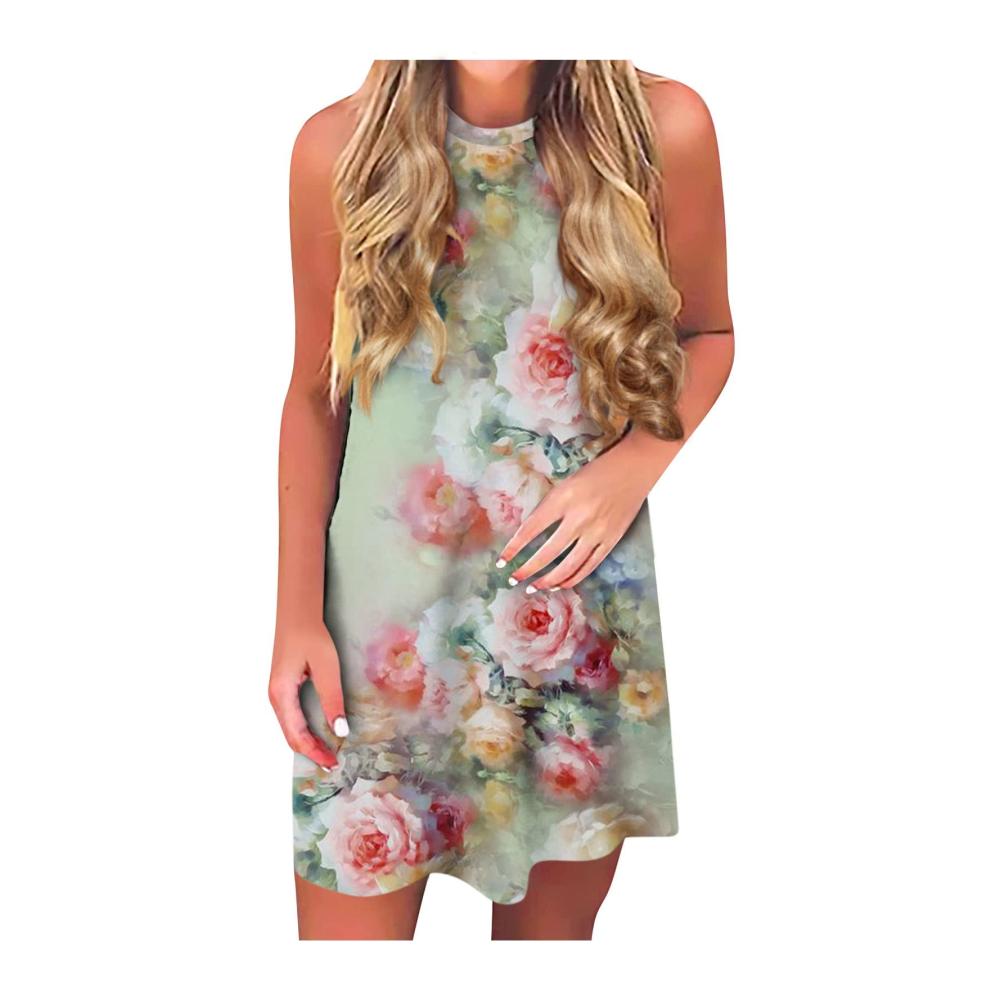 02-rosa Damen Sommerkleider