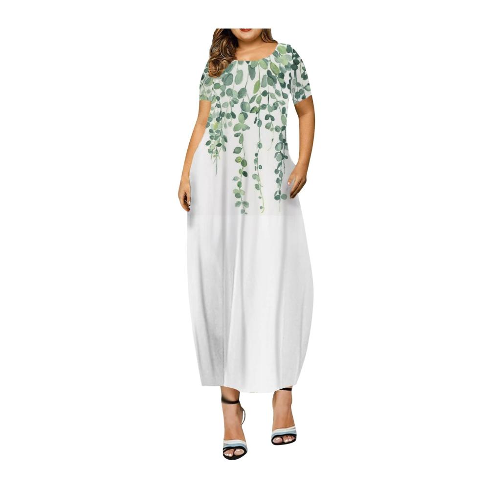 04-grün Sommerkleid Damen Kurz