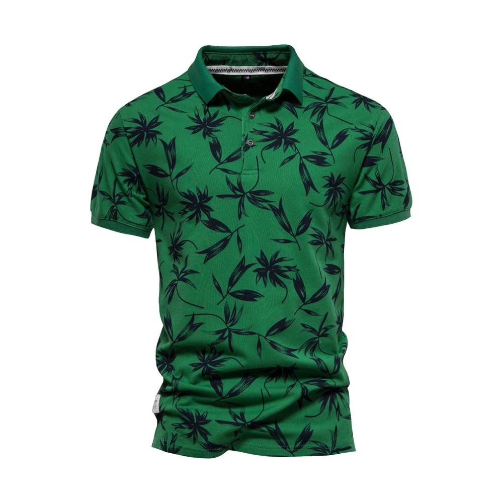 04-dunkelgrün Kurzarm Shirts Herren