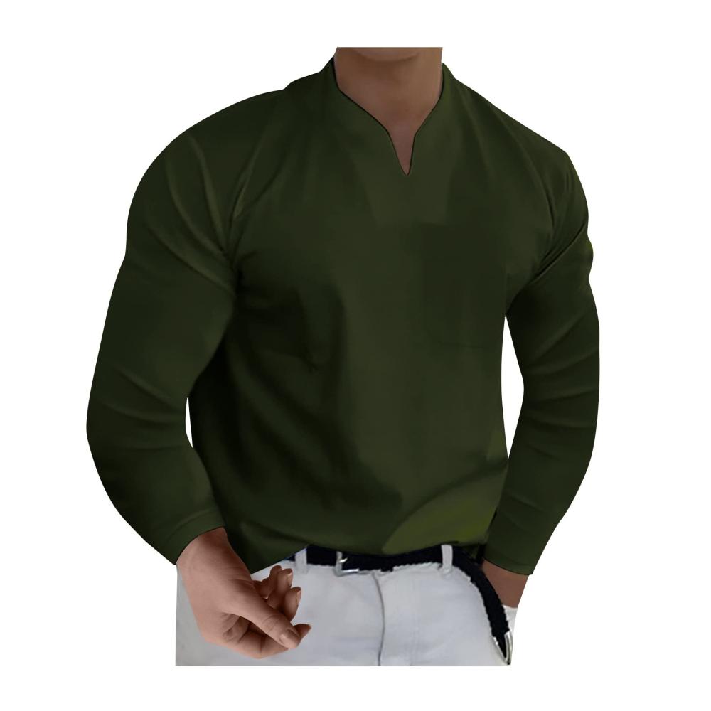 07armeegrün Langarmshirts für Herren