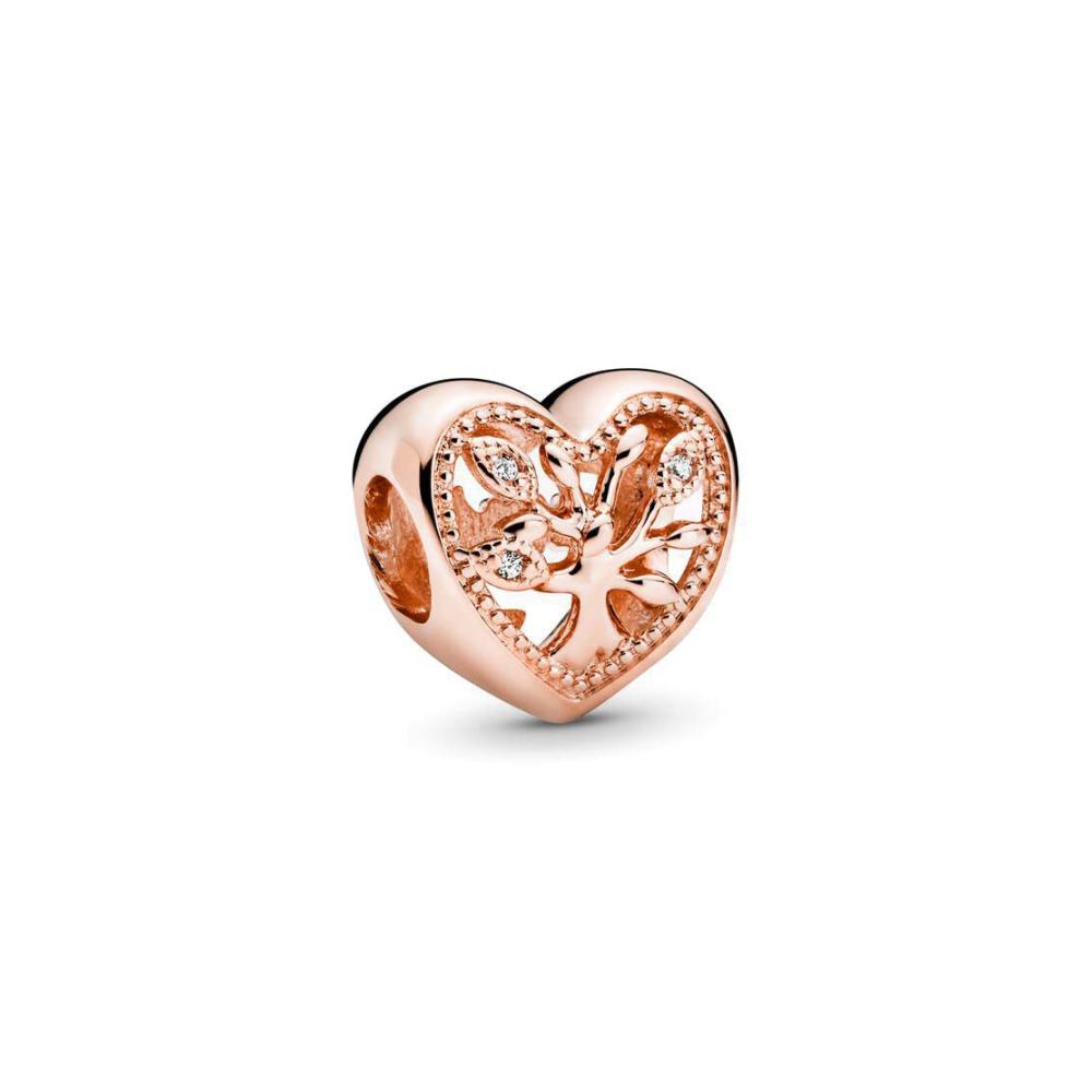 Rose Gold Family Tree Heart