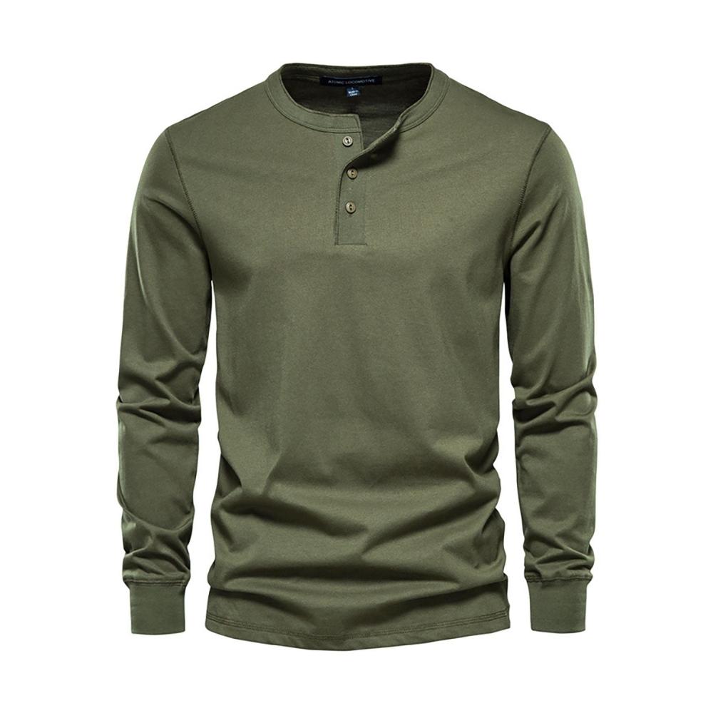01grün Langarmshirts für Herren