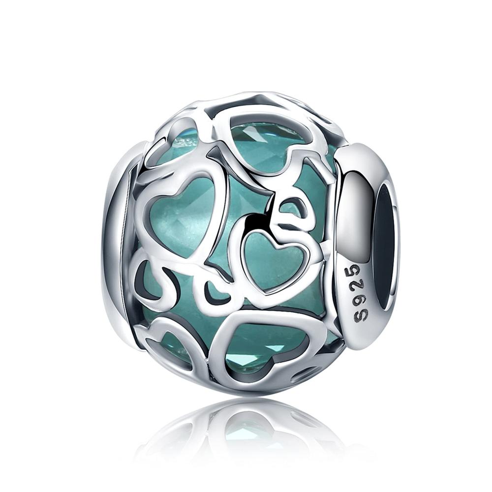 Tangled Love with Blue Crystal Charm