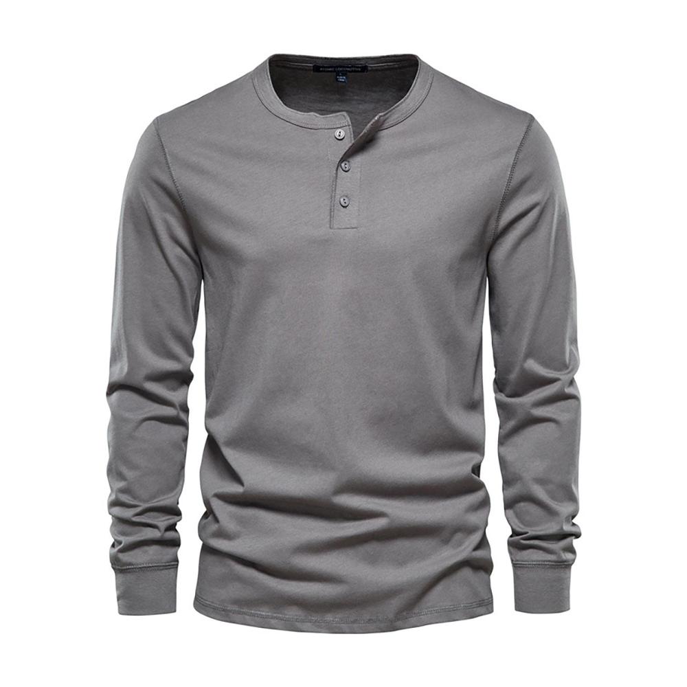 01dunkelgrau Langarmshirts für Herren