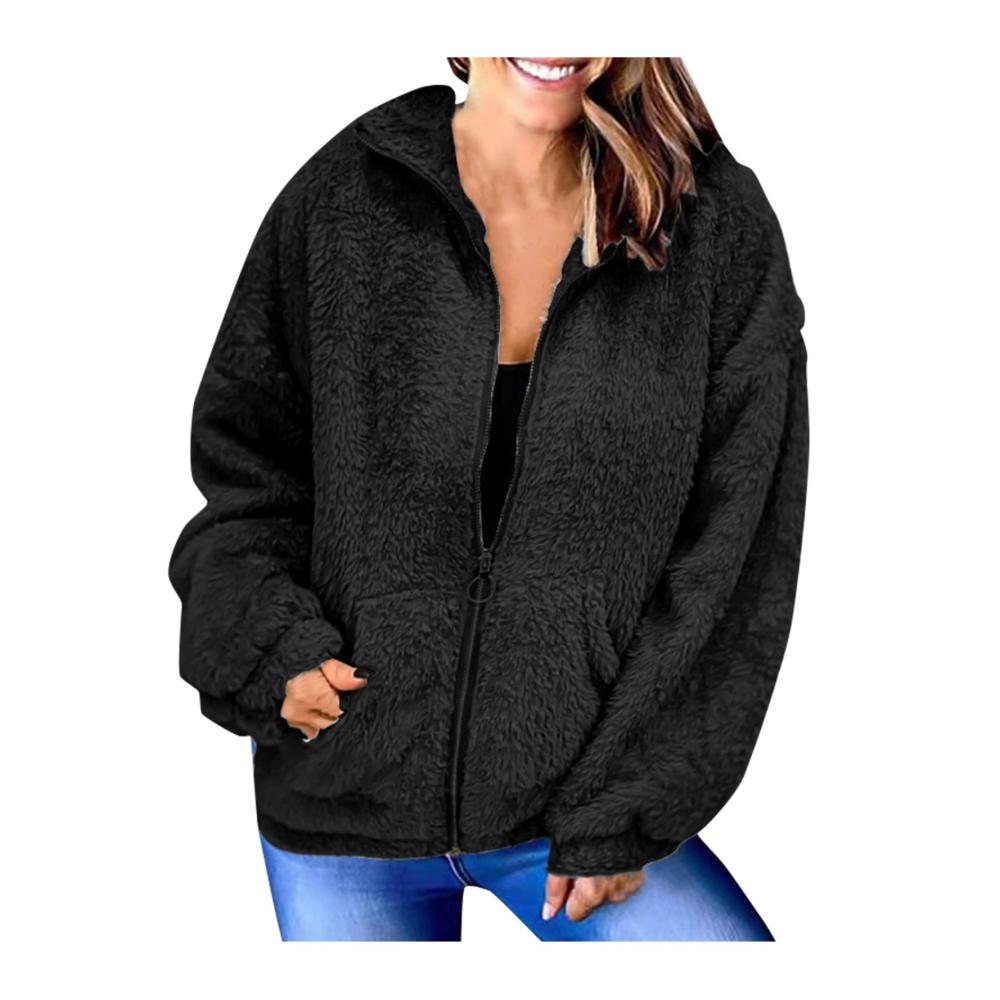 01-schwarz Winterjacken Damen