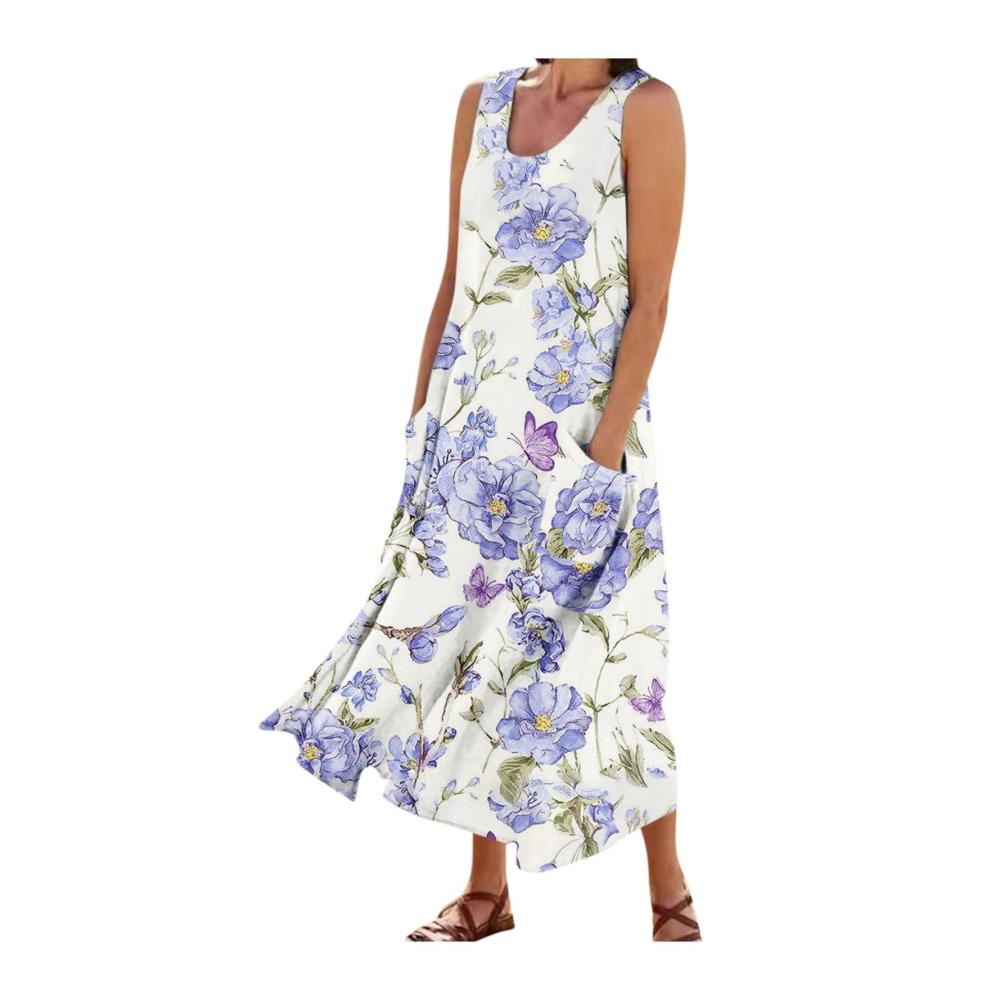 04-lila Sommerkleid Damen Lang