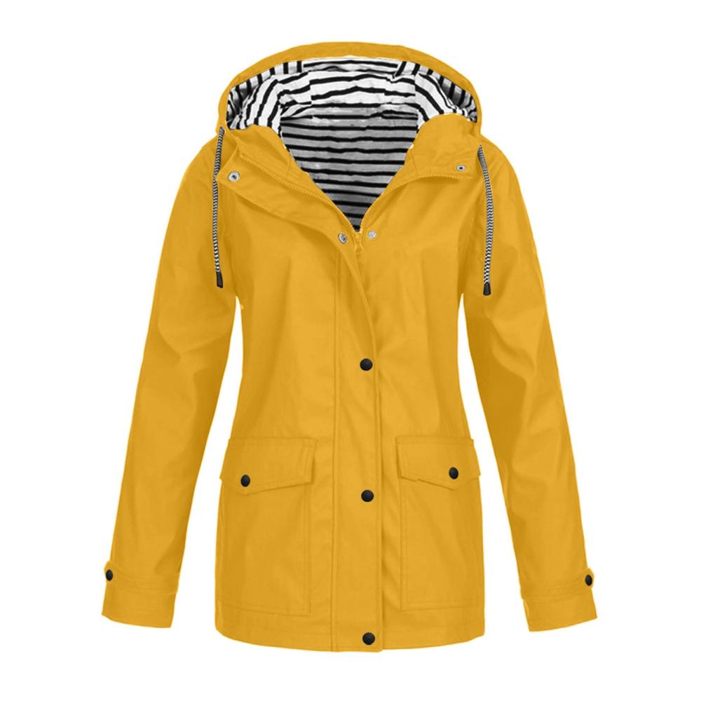 01-gelb Regenjacke Damen Wasserdicht