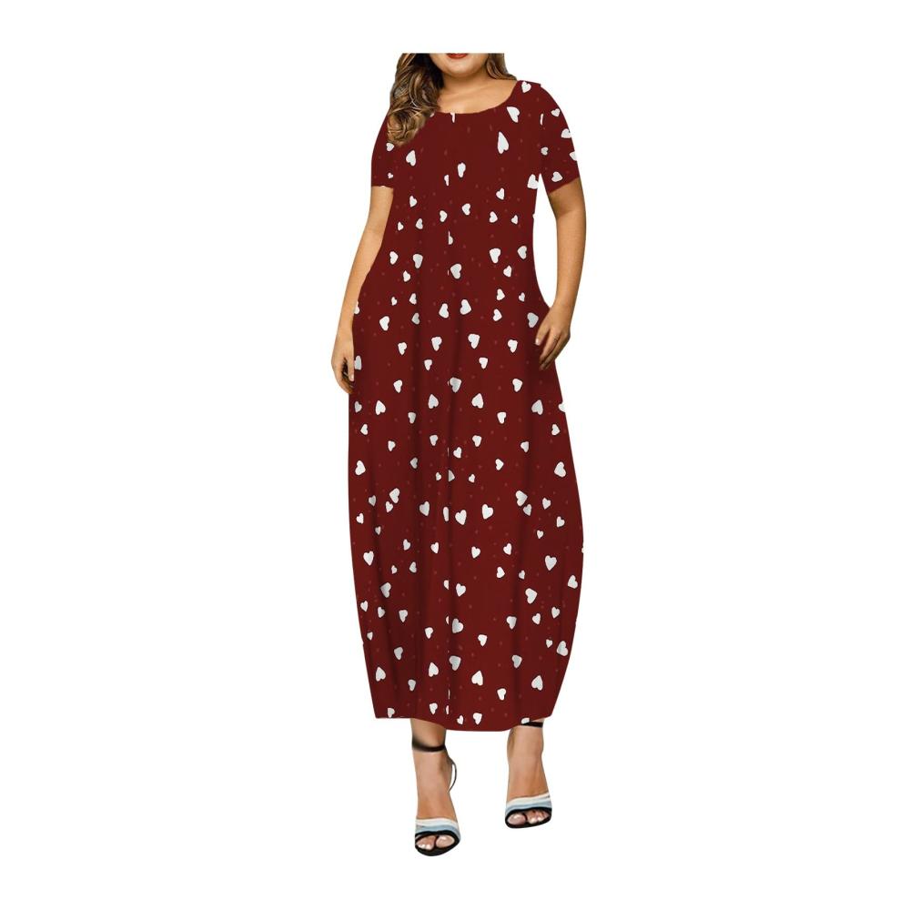 05-weinrot Sommerkleid Damen Kurz