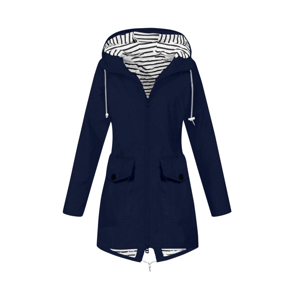 03-Marine Damen Regenjacke Wasserdicht