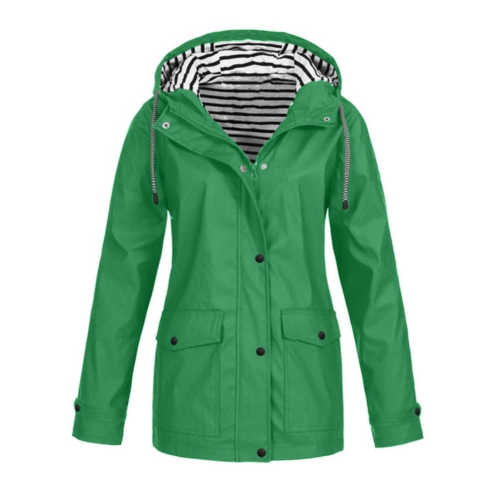 01-grün Regenjacke Damen Wasserdicht