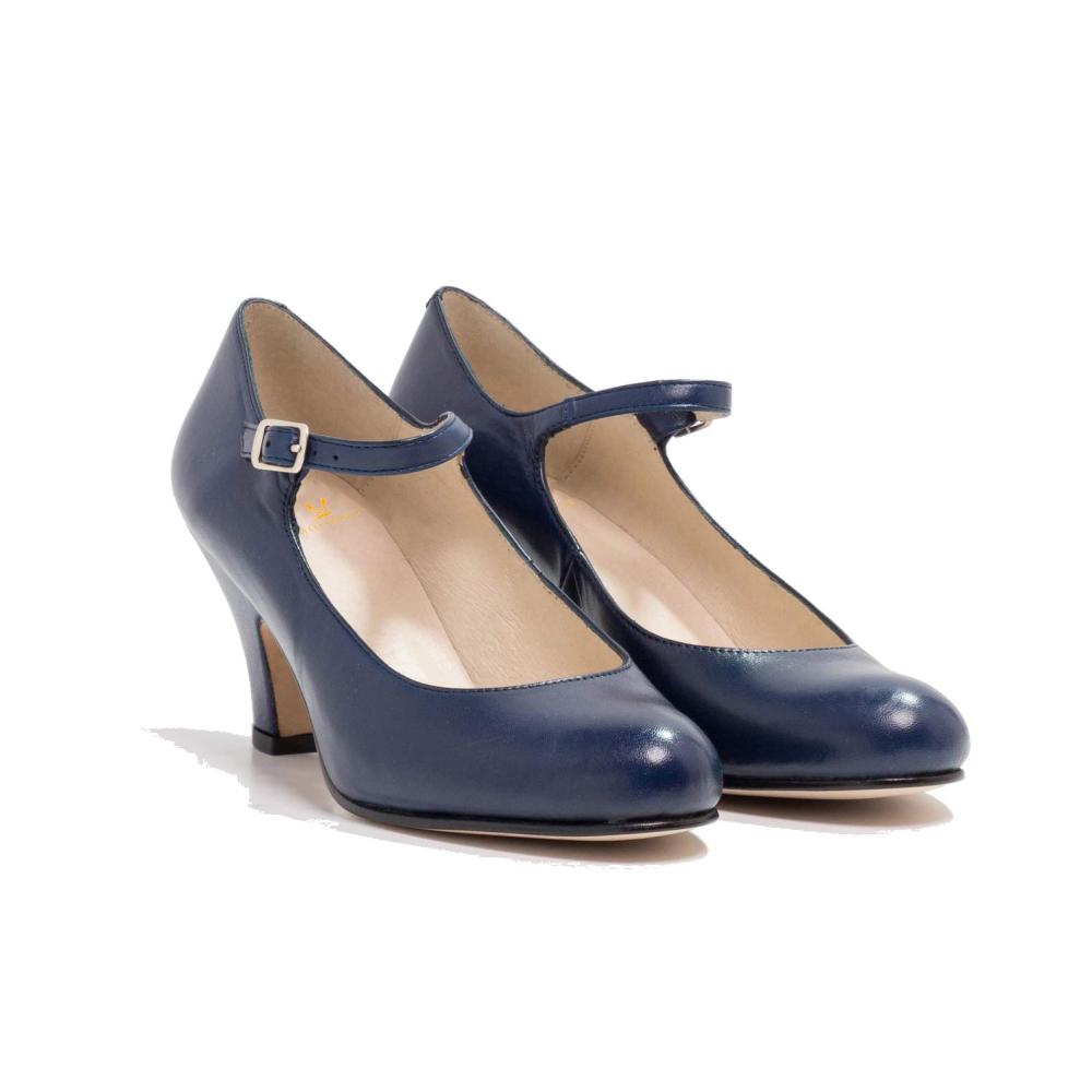 Glattleder Marineblau