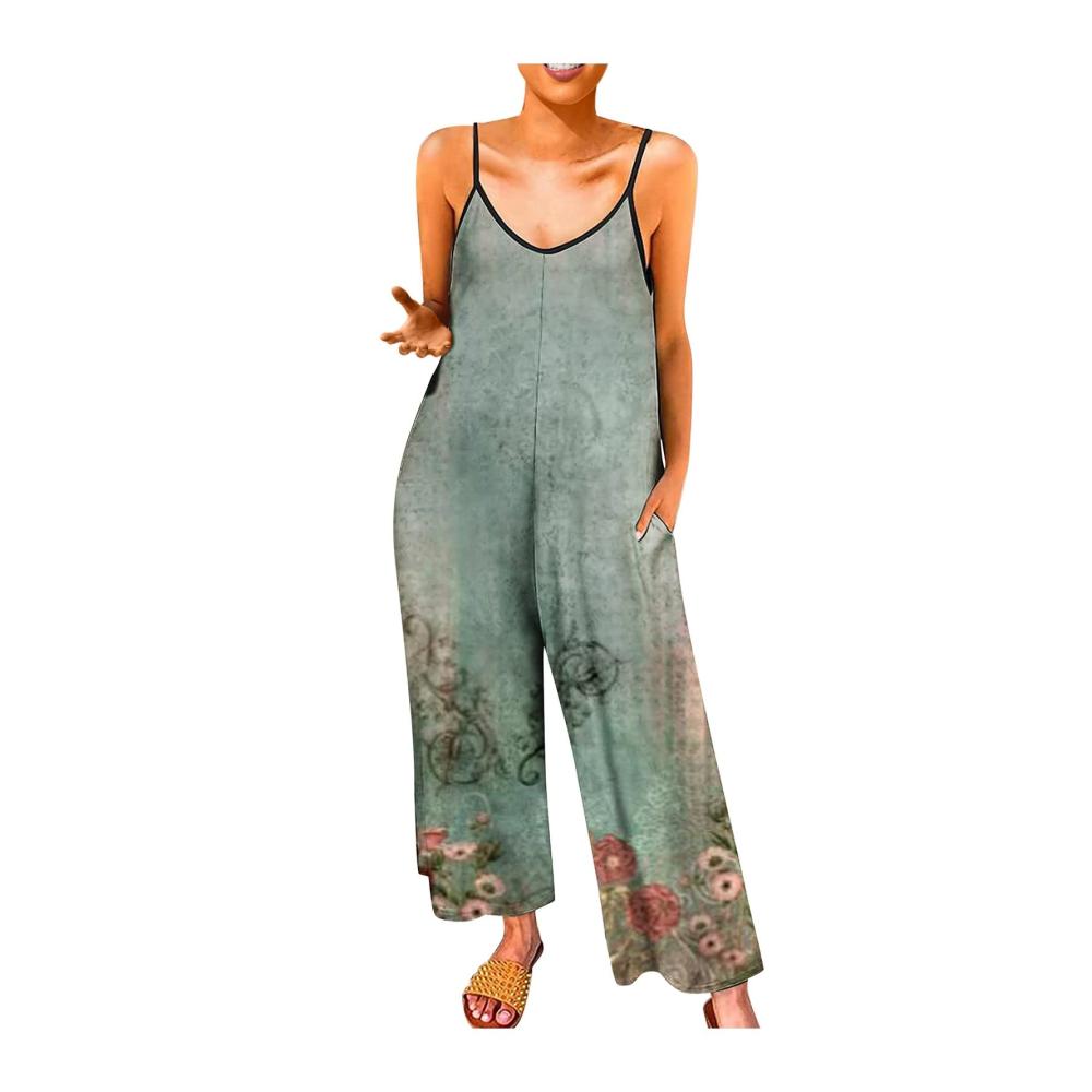 04-armeegrün Damen Jumpsuit Latzhosen Sommer
