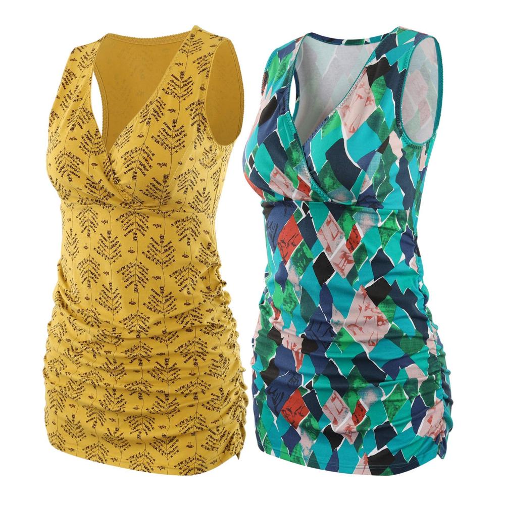 Yellow Printing Green Pattern/2-pk