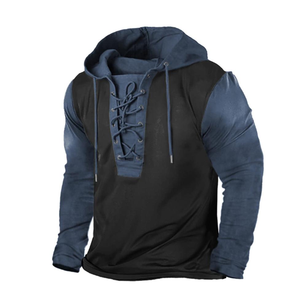 07blau Herren Pullover Strickjacke